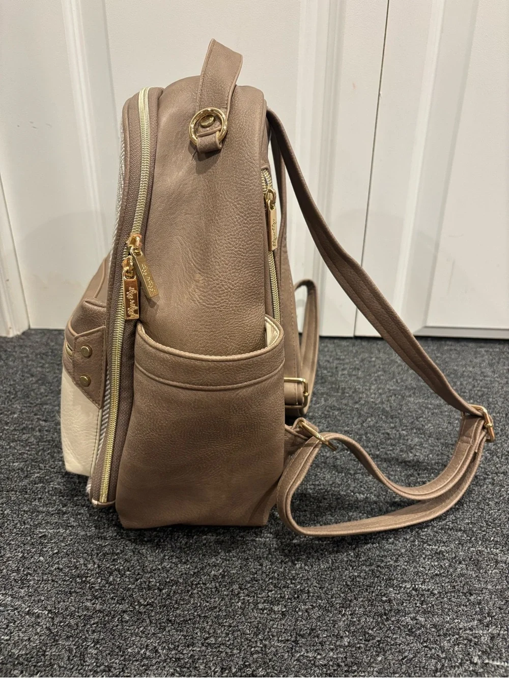 Itzy Ritzy Mini Backpack Vanilla Latte